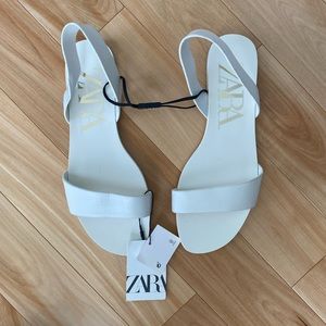 Zara White Sandals